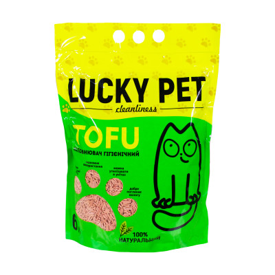 Наповнювач Lucky Pet з тофу для котячого туалету з ароматом полуниці