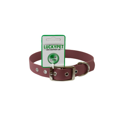Нашийник з водонепроникної стрічки з металевою пряжкою Бордовий Lucky Pet