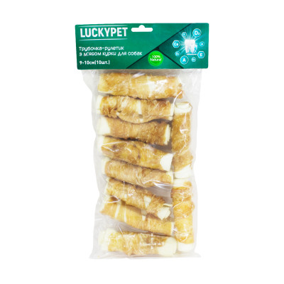 Lucky Pet Трубочка рулетик №4 + м'ясо курки,9-10см