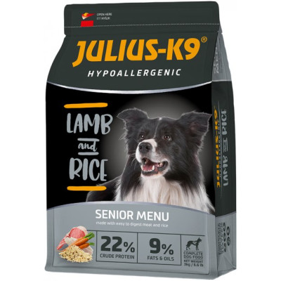 Сухий корм для дорослих собак JULIUS-К9 HighPremium SENIOR/LIGHT Гіпоалергенний Ягня та Рис