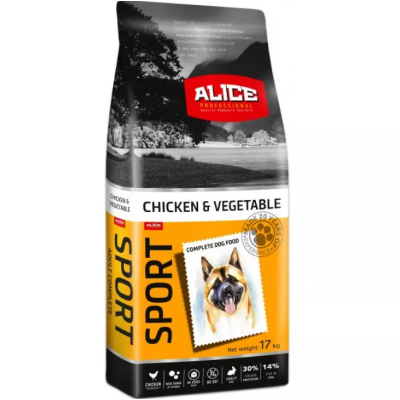 Сухий корм Alice Sport Chicken and Vegetable з куркою, рисом і овочами для собак