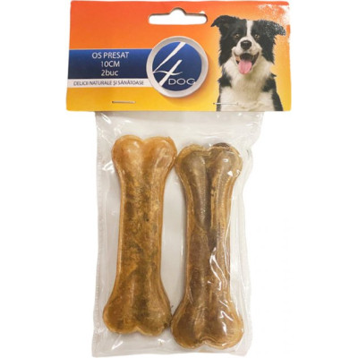 Упаковка ласощів для собак 4Dog пресована кістка (2 шт х 10 см)