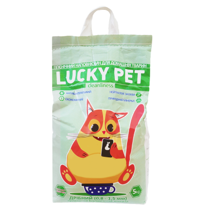 Наповнювач Lucky Pet бентонітовий з ароматом лаванди, дрібна гранула (0,8 - 1,5 мм)