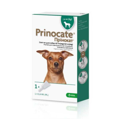 Краплі Prinocate від бліх і кліщів для собак до 4 кг