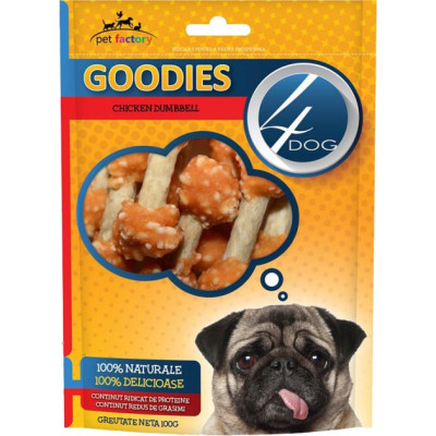 Ласощі для собак 4Dog поппери гантелі курячі
