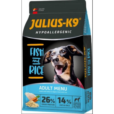 Сухий корм для дорослих собак JULIUS-К9 HighPremium ADULТ Гіпоалергенний Риба та Рис