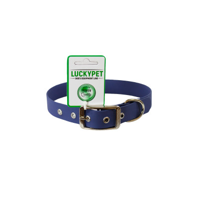 Нашийник з водонепроникної стрічки з металевою пряжкою Синій Lucky Pet