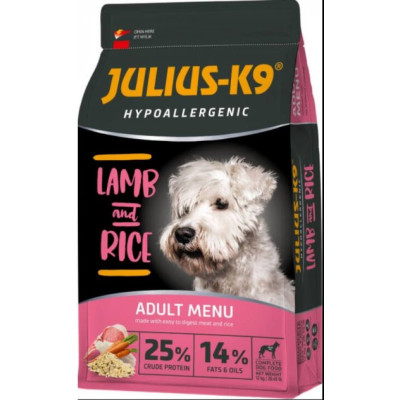Сухий корм для дорослих собак JULIUS-К9 HighPremium ADULТ Гіпоалергенний Ягня та Рис