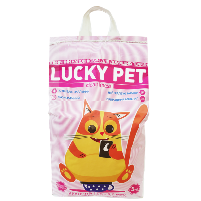 Наповнювач Lucky Pet бентонітовий з ароматом лаванди, крупна гранула (2,5 - 5,0 мм)