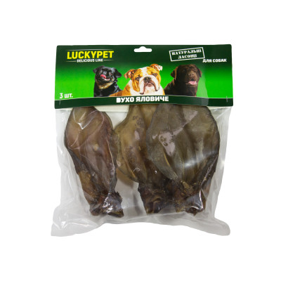 Ласощі Lucky Pet Вухо яловиче