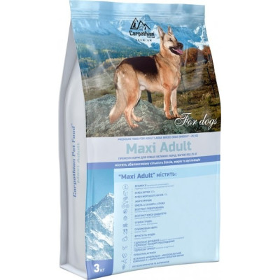 Сухий корм для собак великих порід Carpathian Pet Food Maxi Adult (вага від 25кг) з куркою та морським окунем