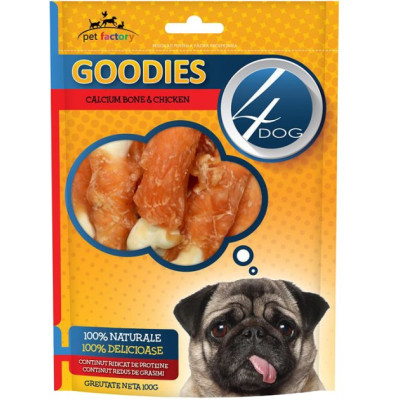 Ласощі для собак 4Dog кістки та курка