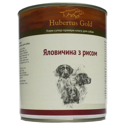 Консерва для собак Hubertus Gold, яловичина з рисом