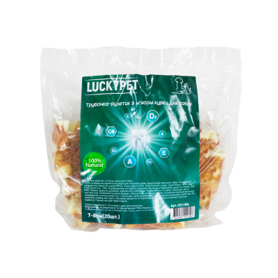 Lucky Pet Трубочка рулетик №3 + м'ясо курки,7-8 см